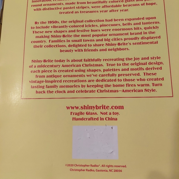 Christopher Radko Shiny Brite 9 Glass Christmas Ornaments - Picture 6 of 6